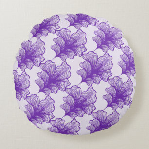 Gorgeous Purple Petals Round Pillow