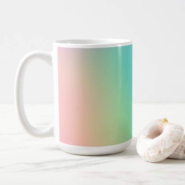 Gorgeous Rainbow Gradient Coffee Mug (With Donut)