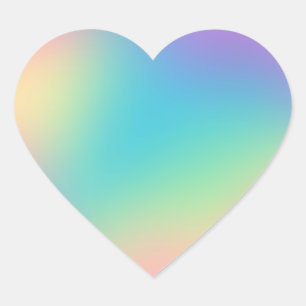 Gorgeous Rainbow Gradient Heart Sticker