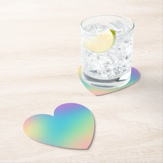 Gorgeous Rainbow Gradient Paper Coaster (Insitu)