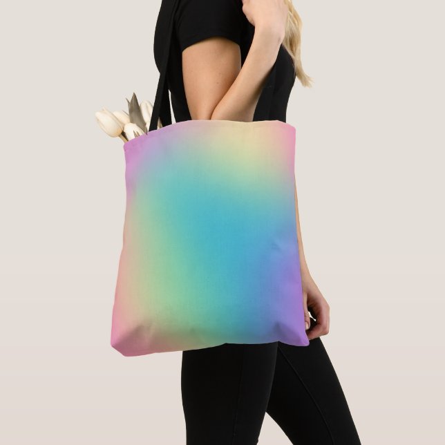 Gorgeous Rainbow Gradient Tote Bag (Close Up)