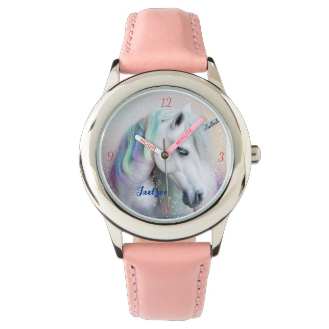 Gorgeous Rainbow Unicorn Watch (Front)