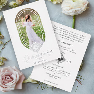 Gorgeous Real Oval Silver Spanish Quinceañera