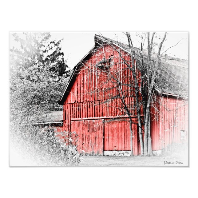 Gorgeous Red Barn Photo Print (Front)