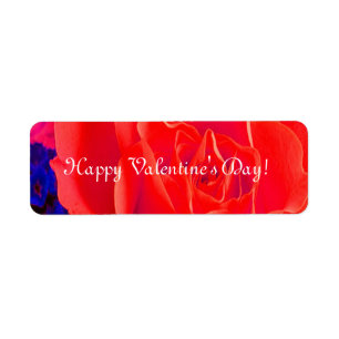 Gorgeous Red Red Rose IX Return Address Label
