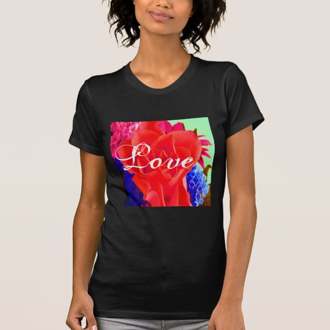 Gorgeous Red Red Rose T-Shirt (Front)