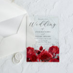 Gorgeous Red Roses & Silver Wedding Acrylic Invitations<br><div class="desc">Gorgeous Red Roses & Silver Wedding Acrylic Invitations

See matching collection in Niche and Nest Store

Many thanks</div>