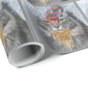 Gorgeous rescue Cat Christmas gift wrap