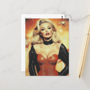 Gorgeous Retro Blonde Woman Postcard