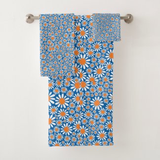Gorgeous Retro Daisy Pattern Bath Towel Set