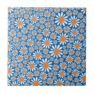 Gorgeous Retro Daisy Pattern Ceramic Tile