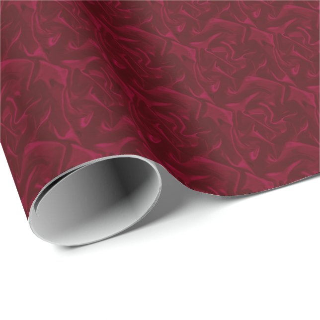 Gorgeous Rich Burgandy Red Satin Look Wrapping Paper (Roll Corner)
