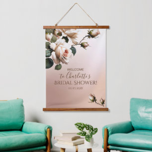 Gorgeous Rose Bridal Shower Hanging Tapestry