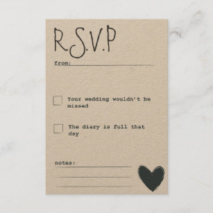 Gorgeous Rustic Dream R.S.V.P note customisable RSVP Card
