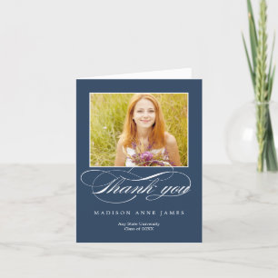 Gorgeous Script Graduation Thank You Card