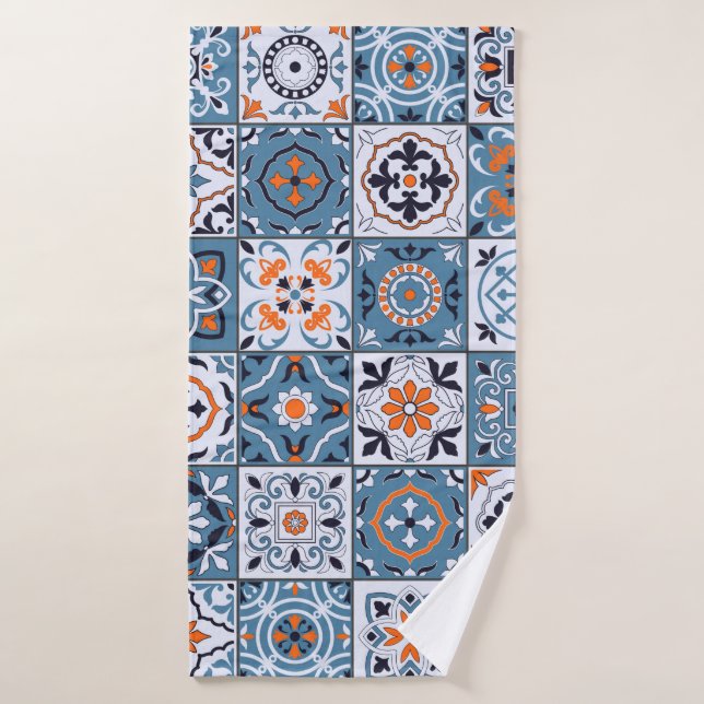 Gorgeous seamless pattern in a fashionable colour  bath towel (Bath Towel)