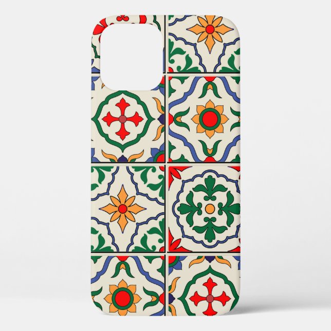 Gorgeous seamless pattern white colourful Moroccan Case-Mate iPhone Case (Back)