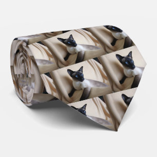Gorgeous Siamese Cat Face Tie