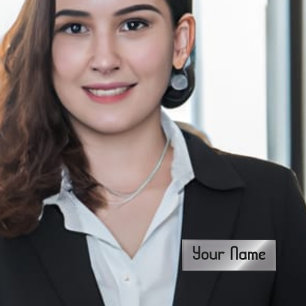 Gorgeous Silver Sheen Name Tag