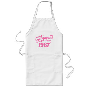 Gorgeous Since 1967 Birthday Gift for Her Long Apron