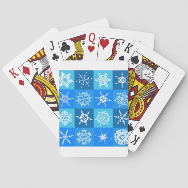 GORGEOUS SNOWFLAKES PLAYING CARDS (Back)