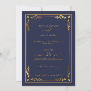 Gorgeous Stylish Wedding Invite with Elegant Flair