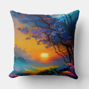 Gorgeous Sunrise over pond  Cushion
