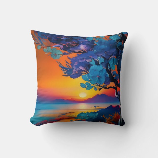 Gorgeous Sunrise over pond  Cushion (Front)