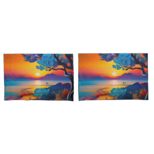 Gorgeous Sunrise over pond Pillowcase