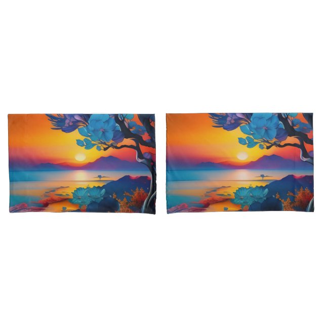 Gorgeous Sunrise over pond  Pillowcase (Front-Set)