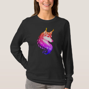 Gorgeous Sunset Hand Drawn Wolf Long Sleeve Shirt