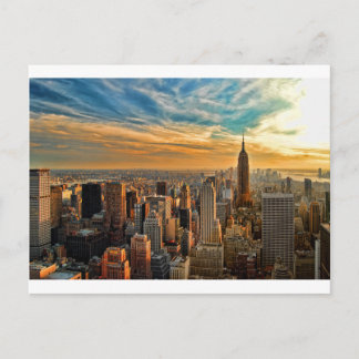 Gorgeous Sunset in Manhattan, New York City Postcard