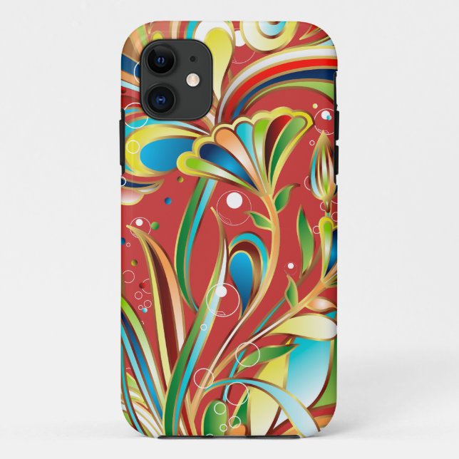Gorgeous Swirling Flowers Case-Mate iPhone Case (Back)