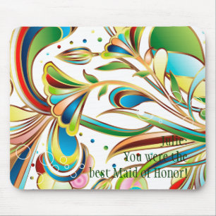 Gorgeous Swirling Flowers Mouse Pad