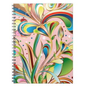 Gorgeous Swirling Flowers Notebook