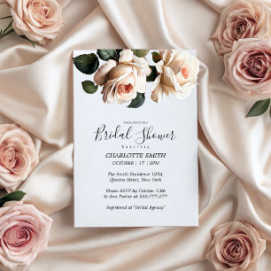 Gorgeous Tea Rose Bridal Shower Invitation