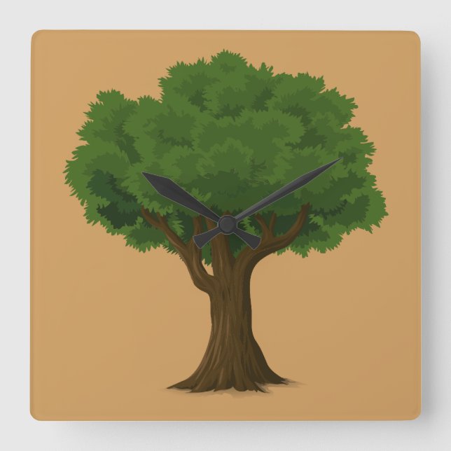 Gorgeous Tree Design Wall Clock (Front)