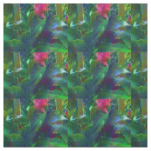 Gorgeous Tropical Flowers Cotton Fabric