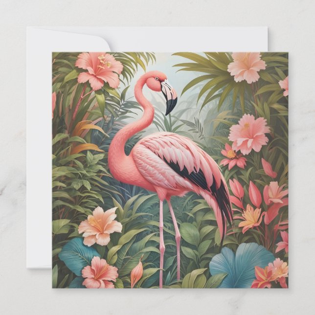 Gorgeous Tropical Pink Flamingo Bird (Front)