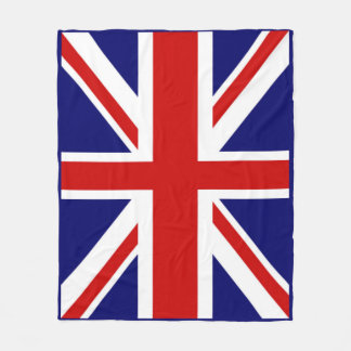 Gorgeous U.k Flag the union jack Blue Framed Fleece Blanket