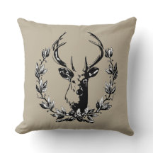 Gorgeous Vintage and Rustic Deer in Laurel Leaves