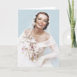 Gorgeous Vintage Bride, Blue Card