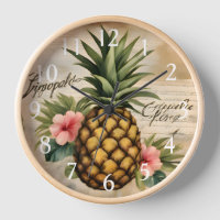 Gorgeous Vintage Rustic Calligraphy Pineapple Art