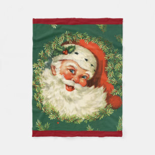Gorgeous Vintage Santa Claus Image Fleece Blanket