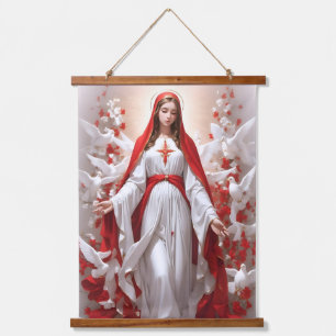 Gorgeous Virgin Mary Christian Catholic Hanging Tapestry