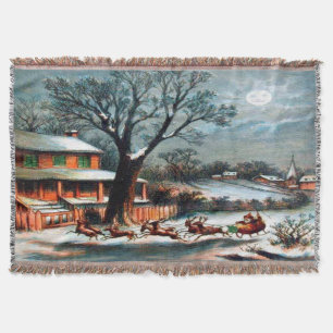Gorgeous Visit from Santa Christmas and Holiday Throw Blanket