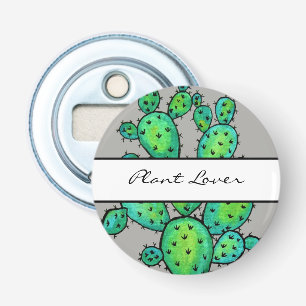 Gorgeous Watercolor Prickly Cactus Bottle Opener