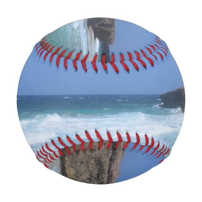 Gorgeous Waves Crashing in Aruba Baseball (Back)