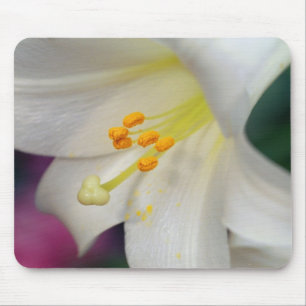 Gorgeous While Lily Mouse Pad