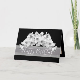 Gorgeous White Daffodils Pretty Bouquet Birthday Card